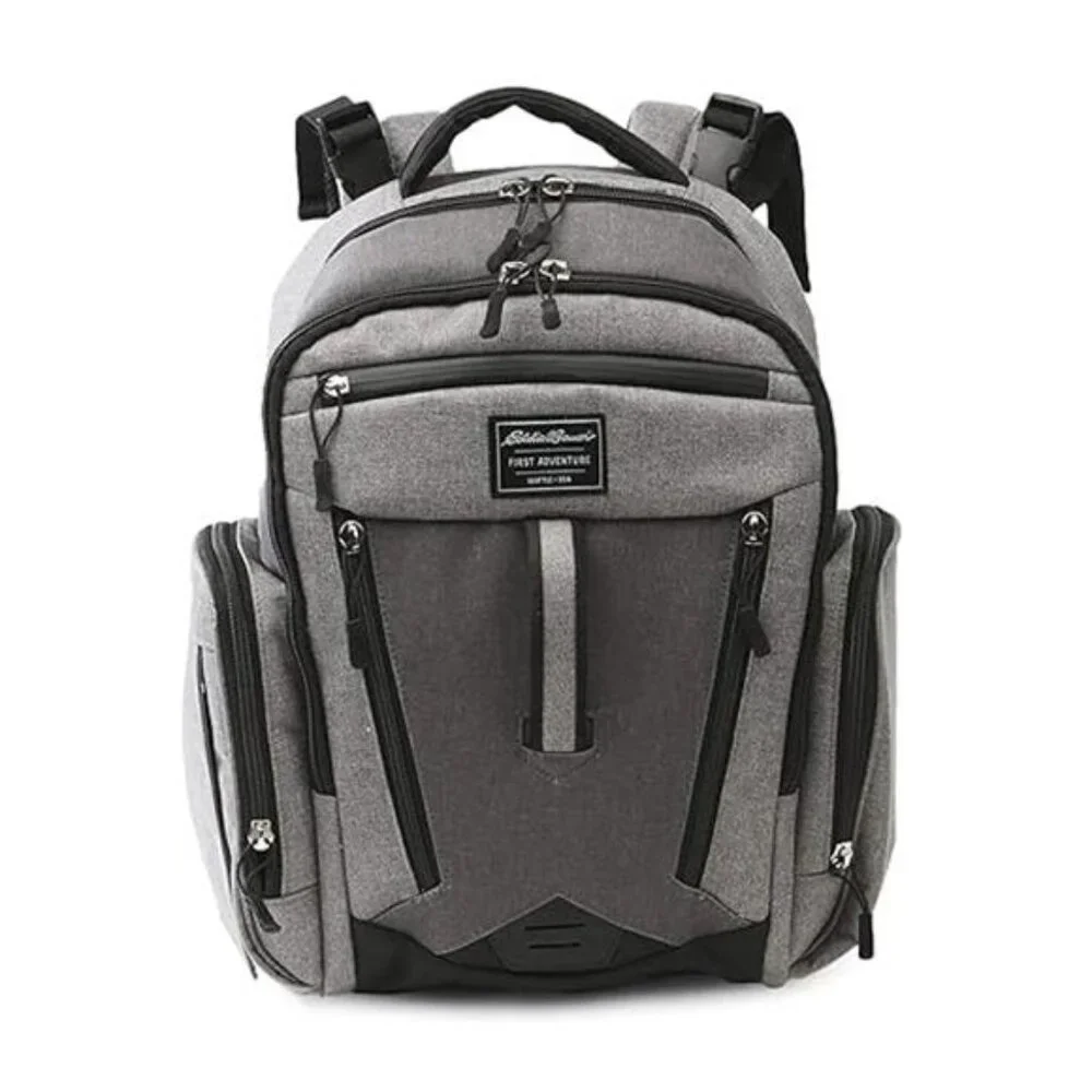 Eddie Bauer Places & Spaces Bridgeport Diaper Bag Backpack, 1 Count (Pack of 1)